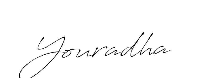 The best way (Antro_Vectra) to make a short signature is to pick only two or three words in your name. The name Youradha include a total of six letters. For converting this name. Youradha signature style 6 images and pictures png