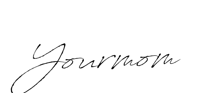 Design your own signature with our free online signature maker. With this signature software, you can create a handwritten (Antro_Vectra) signature for name Yourmom. Yourmom signature style 6 images and pictures png