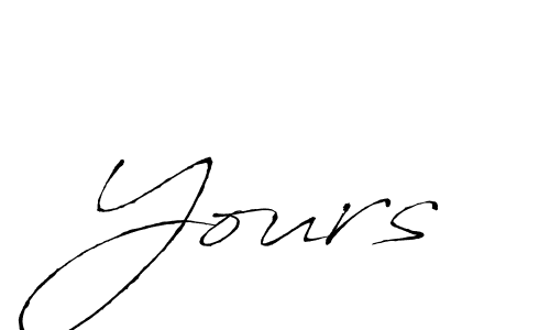 Create a beautiful signature design for name Yours. With this signature (Antro_Vectra) fonts, you can make a handwritten signature for free. Yours signature style 6 images and pictures png