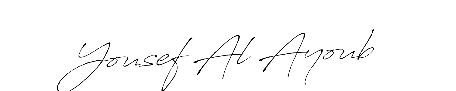 Make a beautiful signature design for name Yousef Al Ayoub. With this signature (Antro_Vectra) style, you can create a handwritten signature for free. Yousef Al Ayoub signature style 6 images and pictures png