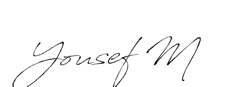 Design your own signature with our free online signature maker. With this signature software, you can create a handwritten (Antro_Vectra) signature for name Yousef M. Yousef M signature style 6 images and pictures png