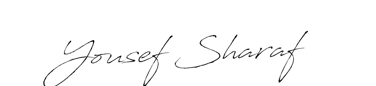 Create a beautiful signature design for name Yousef Sharaf. With this signature (Antro_Vectra) fonts, you can make a handwritten signature for free. Yousef Sharaf signature style 6 images and pictures png