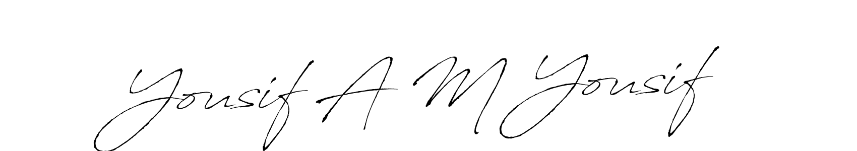 Use a signature maker to create a handwritten signature online. With this signature software, you can design (Antro_Vectra) your own signature for name Yousif A M Yousif. Yousif A M Yousif signature style 6 images and pictures png