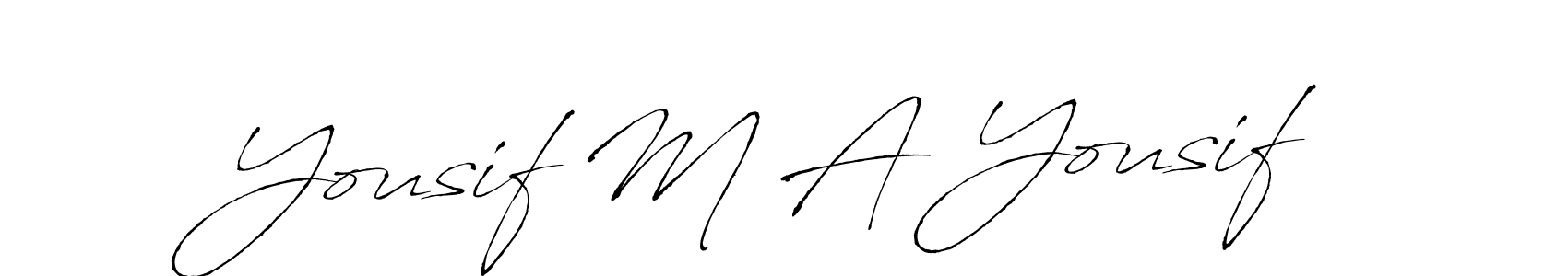 Also You can easily find your signature by using the search form. We will create Yousif M A Yousif name handwritten signature images for you free of cost using Antro_Vectra sign style. Yousif M A Yousif signature style 6 images and pictures png