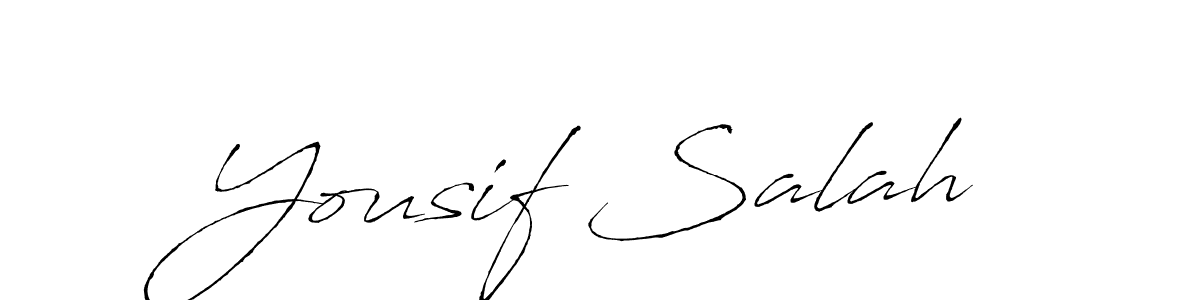 Make a beautiful signature design for name Yousif Salah. With this signature (Antro_Vectra) style, you can create a handwritten signature for free. Yousif Salah signature style 6 images and pictures png