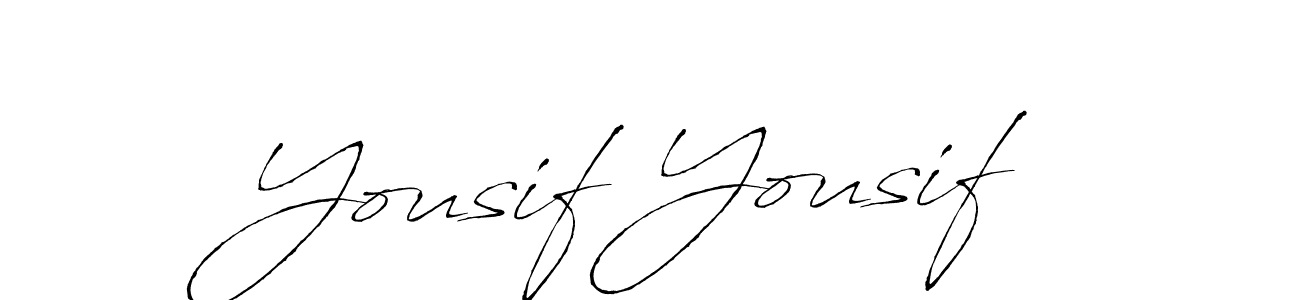 Yousif Yousif stylish signature style. Best Handwritten Sign (Antro_Vectra) for my name. Handwritten Signature Collection Ideas for my name Yousif Yousif. Yousif Yousif signature style 6 images and pictures png