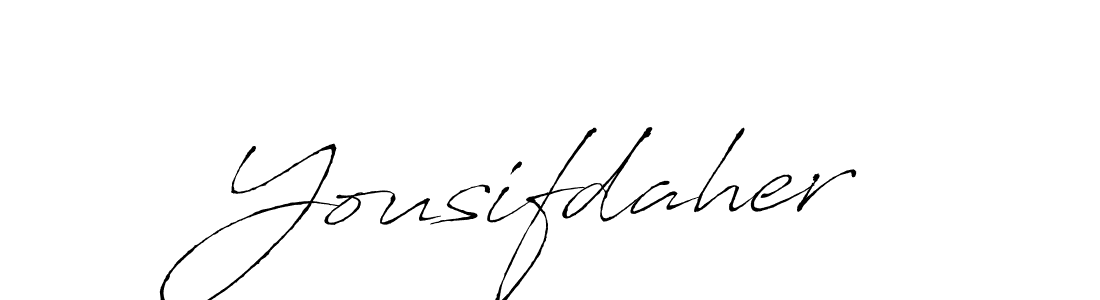 How to make Yousifdaher signature? Antro_Vectra is a professional autograph style. Create handwritten signature for Yousifdaher name. Yousifdaher signature style 6 images and pictures png