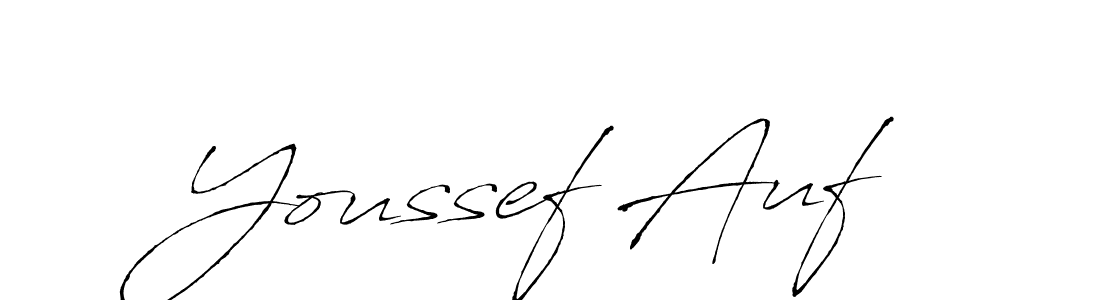 Make a beautiful signature design for name Youssef Auf. With this signature (Antro_Vectra) style, you can create a handwritten signature for free. Youssef Auf signature style 6 images and pictures png