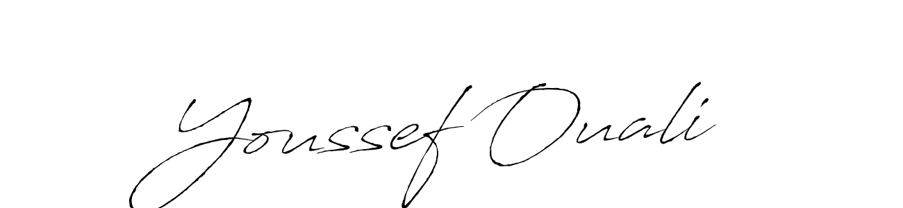 Youssef Ouali stylish signature style. Best Handwritten Sign (Antro_Vectra) for my name. Handwritten Signature Collection Ideas for my name Youssef Ouali. Youssef Ouali signature style 6 images and pictures png