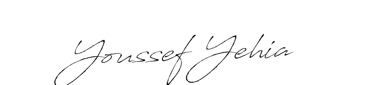 How to make Youssef Yehia name signature. Use Antro_Vectra style for creating short signs online. This is the latest handwritten sign. Youssef Yehia signature style 6 images and pictures png