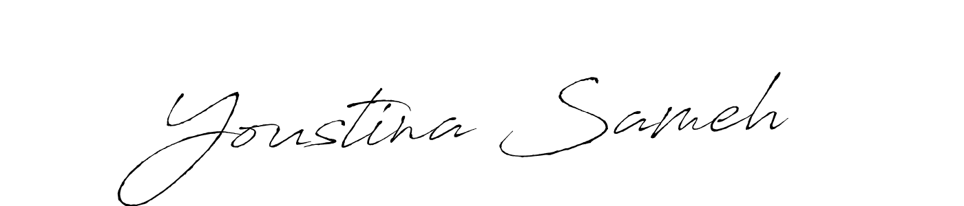 Create a beautiful signature design for name Youstina Sameh. With this signature (Antro_Vectra) fonts, you can make a handwritten signature for free. Youstina Sameh signature style 6 images and pictures png