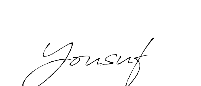 Make a beautiful signature design for name Yousuf . With this signature (Antro_Vectra) style, you can create a handwritten signature for free. Yousuf  signature style 6 images and pictures png