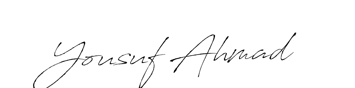 Yousuf Ahmad stylish signature style. Best Handwritten Sign (Antro_Vectra) for my name. Handwritten Signature Collection Ideas for my name Yousuf Ahmad. Yousuf Ahmad signature style 6 images and pictures png