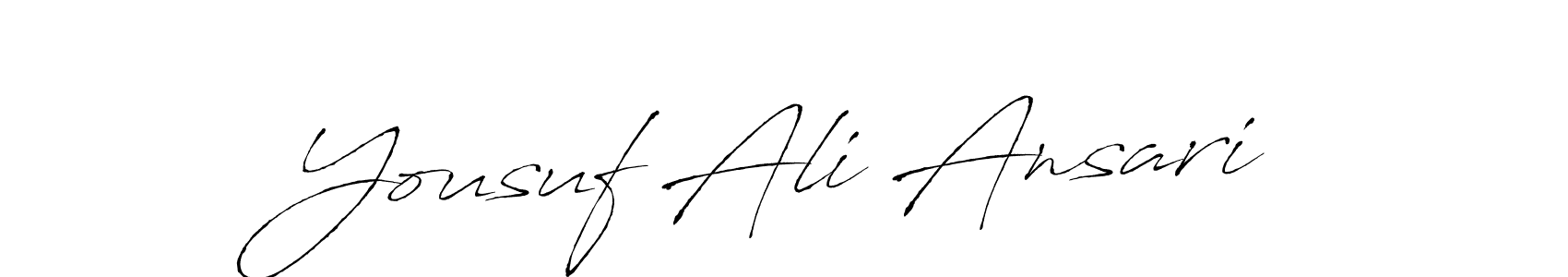 Also we have Yousuf Ali Ansari name is the best signature style. Create professional handwritten signature collection using Antro_Vectra autograph style. Yousuf Ali Ansari signature style 6 images and pictures png