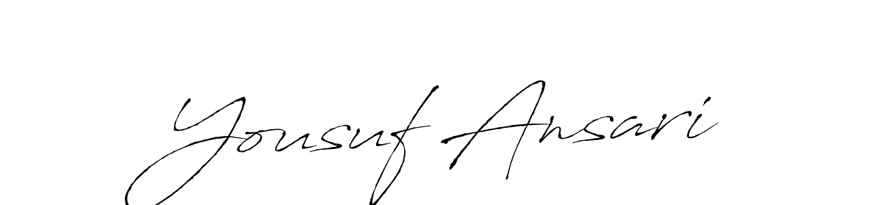 Use a signature maker to create a handwritten signature online. With this signature software, you can design (Antro_Vectra) your own signature for name Yousuf Ansari. Yousuf Ansari signature style 6 images and pictures png