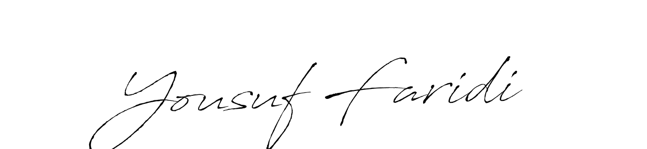 Make a beautiful signature design for name Yousuf Faridi. With this signature (Antro_Vectra) style, you can create a handwritten signature for free. Yousuf Faridi signature style 6 images and pictures png