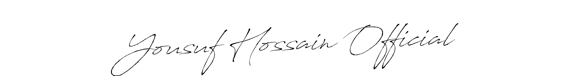 Antro_Vectra is a professional signature style that is perfect for those who want to add a touch of class to their signature. It is also a great choice for those who want to make their signature more unique. Get Yousuf Hossain Official name to fancy signature for free. Yousuf Hossain Official signature style 6 images and pictures png