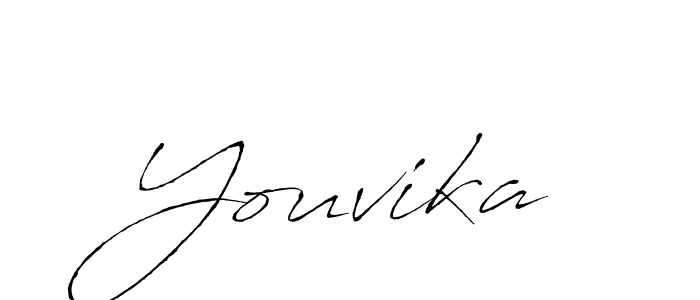 Youvika stylish signature style. Best Handwritten Sign (Antro_Vectra) for my name. Handwritten Signature Collection Ideas for my name Youvika. Youvika signature style 6 images and pictures png