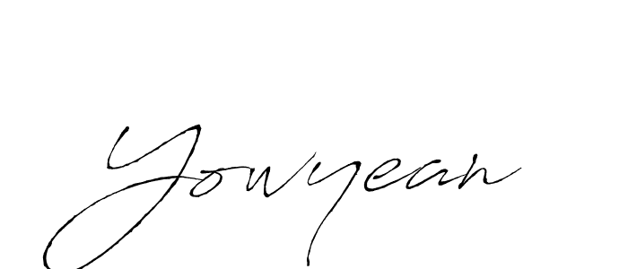Make a beautiful signature design for name Yowyean. With this signature (Antro_Vectra) style, you can create a handwritten signature for free. Yowyean signature style 6 images and pictures png