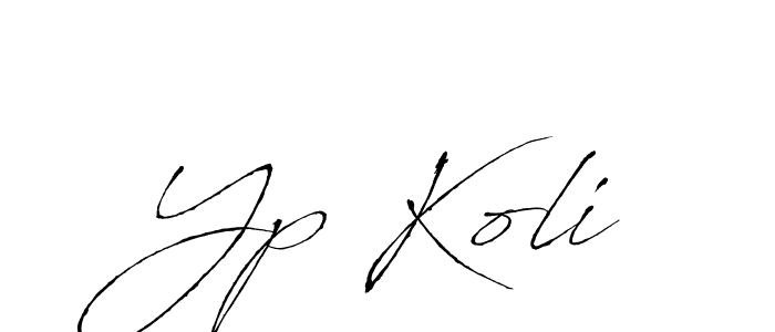 How to make Yp Koli signature? Antro_Vectra is a professional autograph style. Create handwritten signature for Yp Koli name. Yp Koli signature style 6 images and pictures png