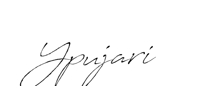 How to make Ypujari name signature. Use Antro_Vectra style for creating short signs online. This is the latest handwritten sign. Ypujari signature style 6 images and pictures png