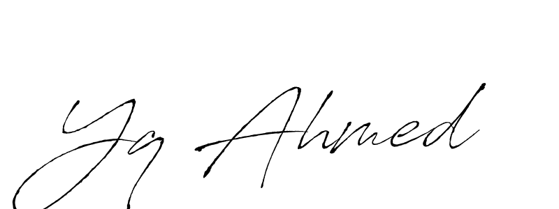 Create a beautiful signature design for name Yq Ahmed. With this signature (Antro_Vectra) fonts, you can make a handwritten signature for free. Yq Ahmed signature style 6 images and pictures png