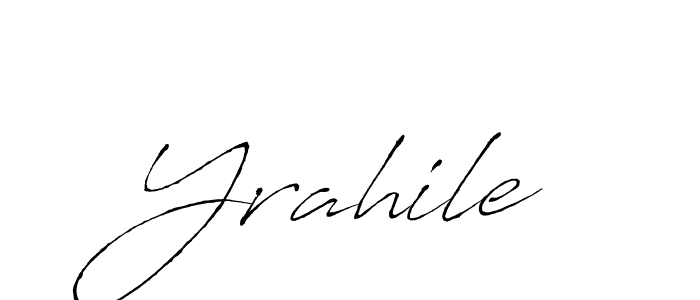 Create a beautiful signature design for name Yrahile. With this signature (Antro_Vectra) fonts, you can make a handwritten signature for free. Yrahile signature style 6 images and pictures png