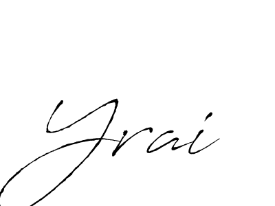 Antro_Vectra is a professional signature style that is perfect for those who want to add a touch of class to their signature. It is also a great choice for those who want to make their signature more unique. Get Yrai name to fancy signature for free. Yrai signature style 6 images and pictures png