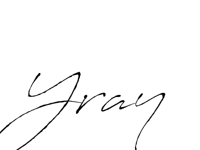 Yray stylish signature style. Best Handwritten Sign (Antro_Vectra) for my name. Handwritten Signature Collection Ideas for my name Yray. Yray signature style 6 images and pictures png