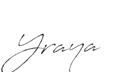 Design your own signature with our free online signature maker. With this signature software, you can create a handwritten (Antro_Vectra) signature for name Yraya. Yraya signature style 6 images and pictures png