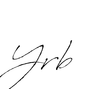 Yrb stylish signature style. Best Handwritten Sign (Antro_Vectra) for my name. Handwritten Signature Collection Ideas for my name Yrb. Yrb signature style 6 images and pictures png