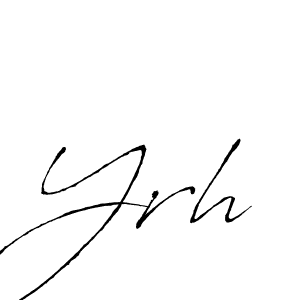 Create a beautiful signature design for name Yrh. With this signature (Antro_Vectra) fonts, you can make a handwritten signature for free. Yrh signature style 6 images and pictures png