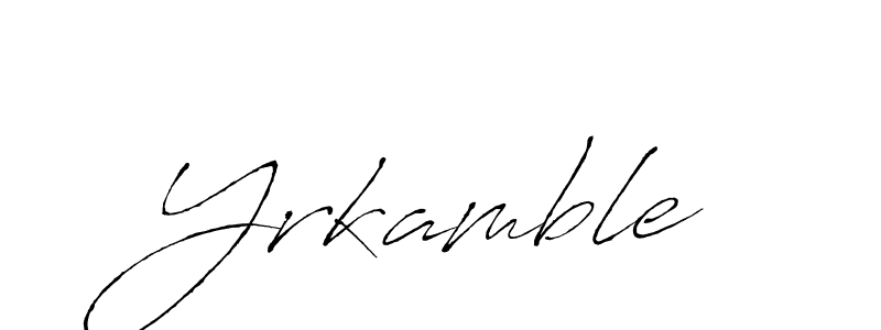 Use a signature maker to create a handwritten signature online. With this signature software, you can design (Antro_Vectra) your own signature for name Yrkamble. Yrkamble signature style 6 images and pictures png