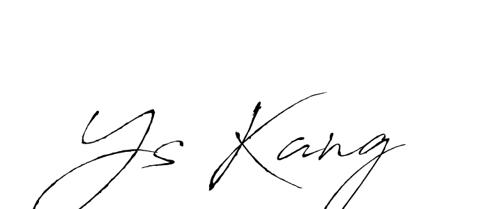 Make a beautiful signature design for name Ys Kang. With this signature (Antro_Vectra) style, you can create a handwritten signature for free. Ys Kang signature style 6 images and pictures png