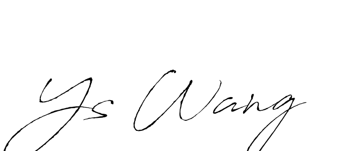 You should practise on your own different ways (Antro_Vectra) to write your name (Ys Wang) in signature. don't let someone else do it for you. Ys Wang signature style 6 images and pictures png
