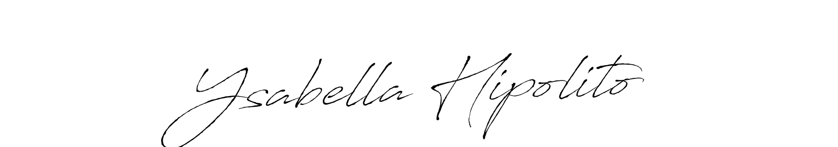 Design your own signature with our free online signature maker. With this signature software, you can create a handwritten (Antro_Vectra) signature for name Ysabella Hipolito. Ysabella Hipolito signature style 6 images and pictures png