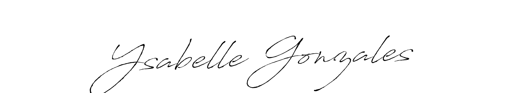 How to make Ysabelle Gonzales signature? Antro_Vectra is a professional autograph style. Create handwritten signature for Ysabelle Gonzales name. Ysabelle Gonzales signature style 6 images and pictures png