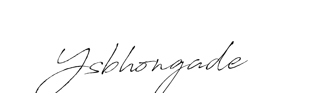 Design your own signature with our free online signature maker. With this signature software, you can create a handwritten (Antro_Vectra) signature for name Ysbhongade. Ysbhongade signature style 6 images and pictures png