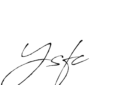 How to make Ysfc signature? Antro_Vectra is a professional autograph style. Create handwritten signature for Ysfc name. Ysfc signature style 6 images and pictures png