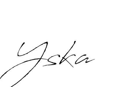 Use a signature maker to create a handwritten signature online. With this signature software, you can design (Antro_Vectra) your own signature for name Yska. Yska signature style 6 images and pictures png