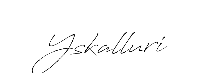 How to make Yskalluri signature? Antro_Vectra is a professional autograph style. Create handwritten signature for Yskalluri name. Yskalluri signature style 6 images and pictures png
