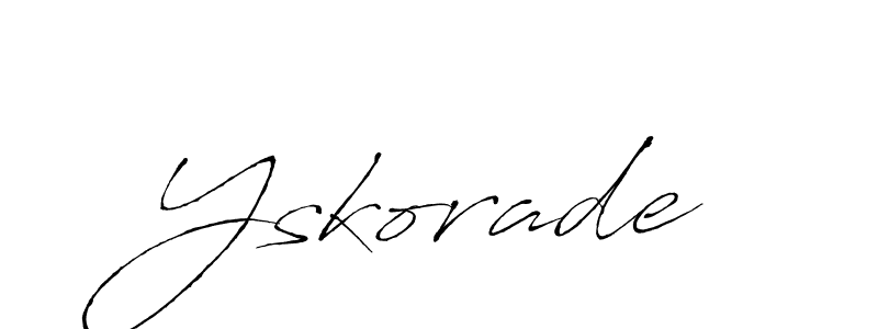 Yskorade stylish signature style. Best Handwritten Sign (Antro_Vectra) for my name. Handwritten Signature Collection Ideas for my name Yskorade. Yskorade signature style 6 images and pictures png