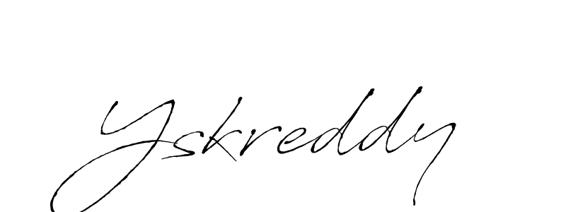 How to make Yskreddy signature? Antro_Vectra is a professional autograph style. Create handwritten signature for Yskreddy name. Yskreddy signature style 6 images and pictures png