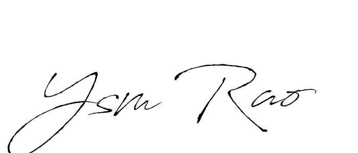 Use a signature maker to create a handwritten signature online. With this signature software, you can design (Antro_Vectra) your own signature for name Ysm Rao. Ysm Rao signature style 6 images and pictures png