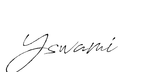Yswami stylish signature style. Best Handwritten Sign (Antro_Vectra) for my name. Handwritten Signature Collection Ideas for my name Yswami. Yswami signature style 6 images and pictures png