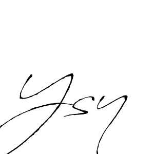 Ysy stylish signature style. Best Handwritten Sign (Antro_Vectra) for my name. Handwritten Signature Collection Ideas for my name Ysy. Ysy signature style 6 images and pictures png
