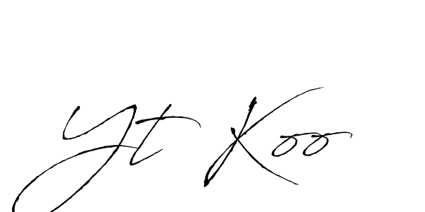 Create a beautiful signature design for name Yt Koo. With this signature (Antro_Vectra) fonts, you can make a handwritten signature for free. Yt Koo signature style 6 images and pictures png