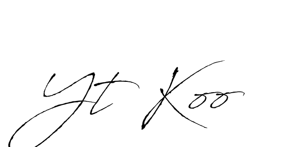 Make a beautiful signature design for name Yt Koo. Use this online signature maker to create a handwritten signature for free. Yt Koo signature style 6 images and pictures png