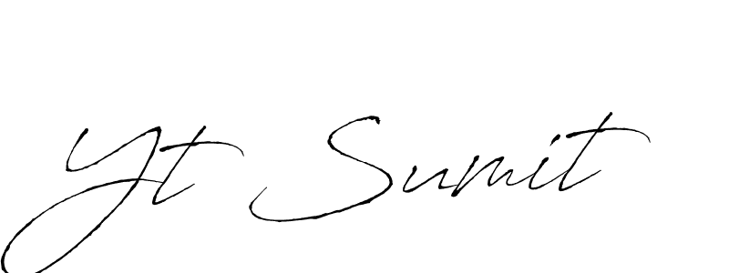 Also we have Yt Sumit name is the best signature style. Create professional handwritten signature collection using Antro_Vectra autograph style. Yt Sumit signature style 6 images and pictures png