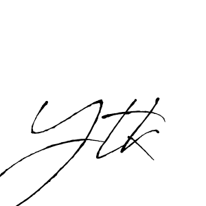 Antro_Vectra is a professional signature style that is perfect for those who want to add a touch of class to their signature. It is also a great choice for those who want to make their signature more unique. Get Ytk name to fancy signature for free. Ytk signature style 6 images and pictures png